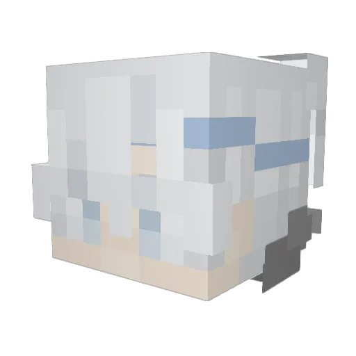 Itsgodmode Minecraft avatar head, 3D render