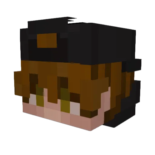 Itsillusionkid Minecraft avatar head, 3D render