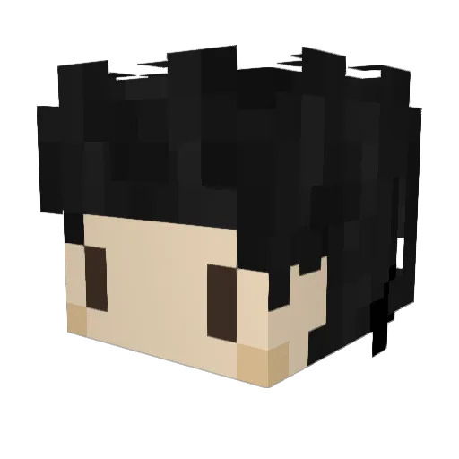 Itsiri Minecraft avatar head, 3D render