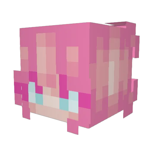 Itsjazmin Minecraft avatar head, 3D render