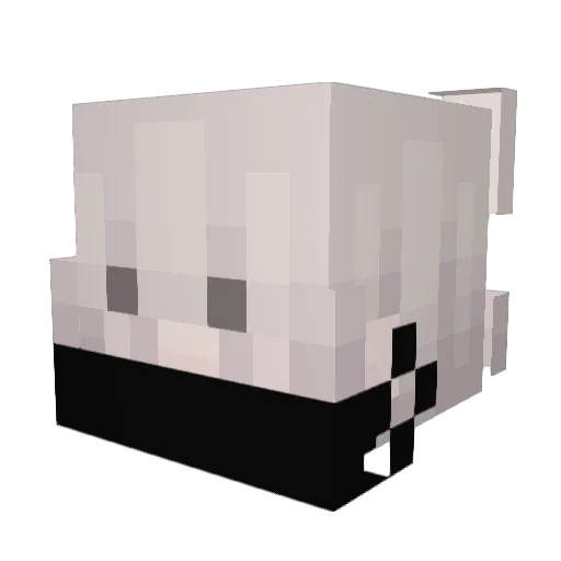 Itsjustmecam Minecraft avatar head, 3D render