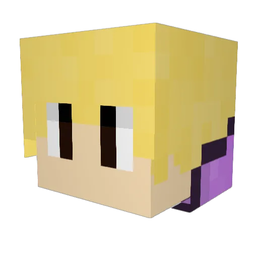 Itsjuvo Minecraft avatar head, 3D render