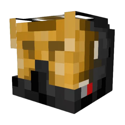 Itskamikazeh Minecraft avatar head, 3D render