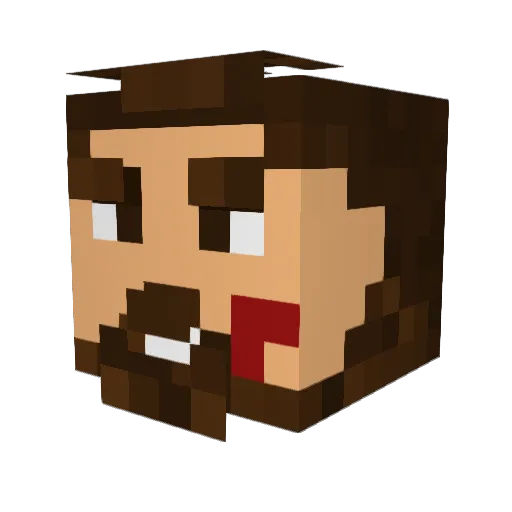 Itskeej Minecraft avatar head, 3D render