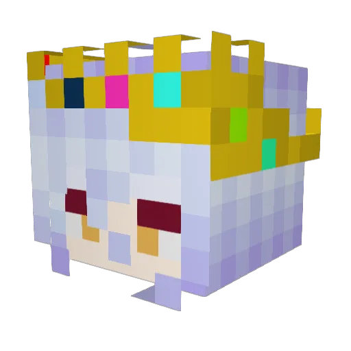 Itskfu Minecraft avatar head, 3D render