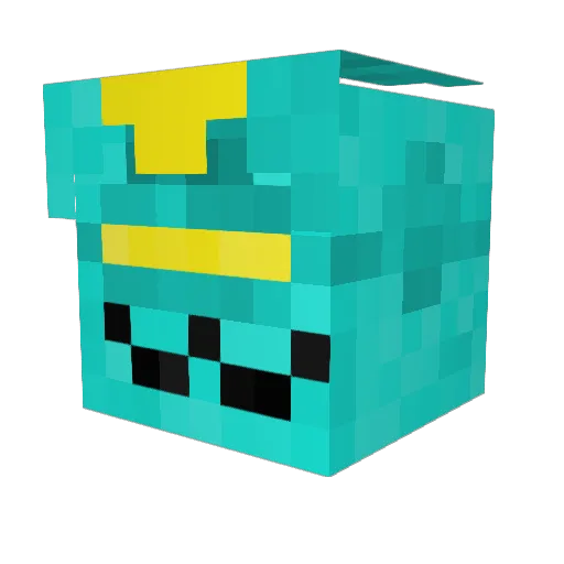 Itskhael Minecraft avatar head, 3D render