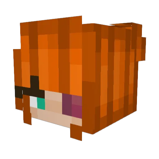 ItsmeIris Minecraft avatar head, 3D render