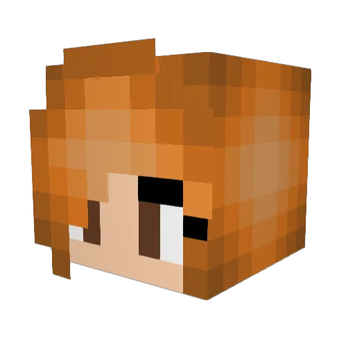 Itsme_Laura Minecraft avatar head, 3D render