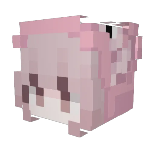 Itsmesecret Minecraft avatar head, 3D render
