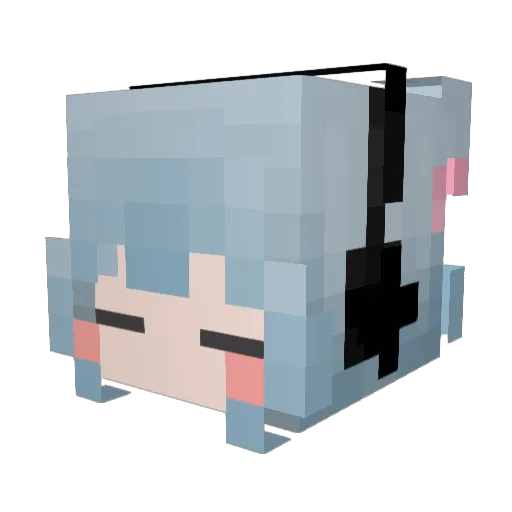 Itsmosslamp Minecraft avatar head, 3D render