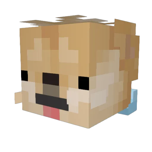 Itsnoomie Minecraft avatar head, 3D render