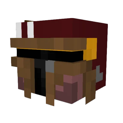 Itspizzapie Minecraft avatar head, 3D render
