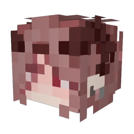 Itsplutoig Minecraft avatar head, 3D render