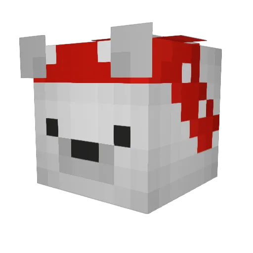Itsrasertop Minecraft avatar head, 3D render