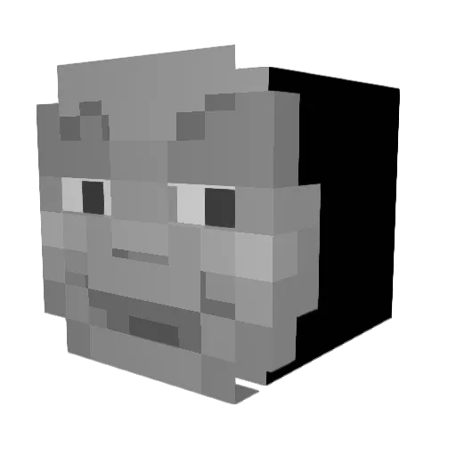 Itsrealyou Minecraft avatar head, 3D render
