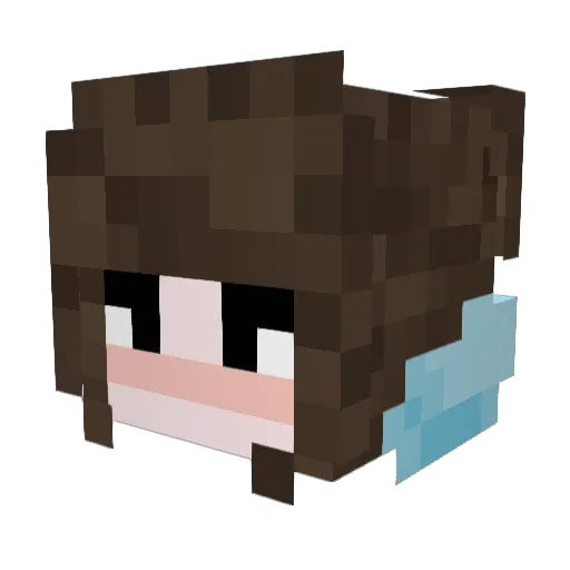 ItssAbby Minecraft avatar head, 3D render