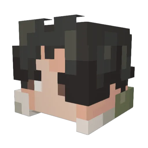 ItssMonarchFR Minecraft avatar head, 3D render