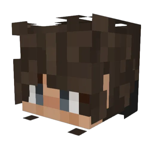 ItssMuffin Minecraft avatar head, 3D render