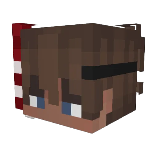 ItssZen Minecraft avatar head, 3D render