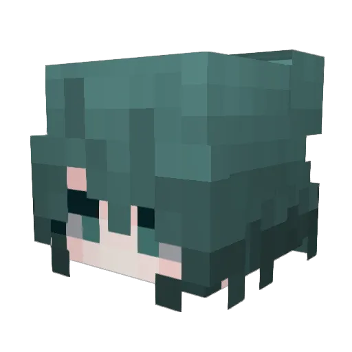 Itsshuu Minecraft avatar head, 3D render