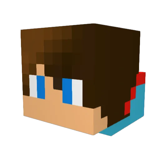 Itsshypes Minecraft avatar head, 3D render