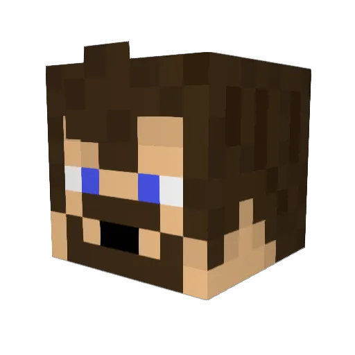 Itsugi Minecraft avatar head, 3D render