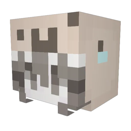 Itsuka_Shiori Minecraft avatar head, 3D render
