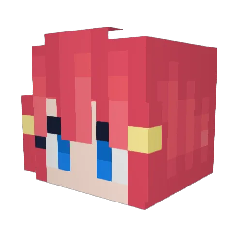 ItsukiNakano55 Minecraft avatar head, 3D render