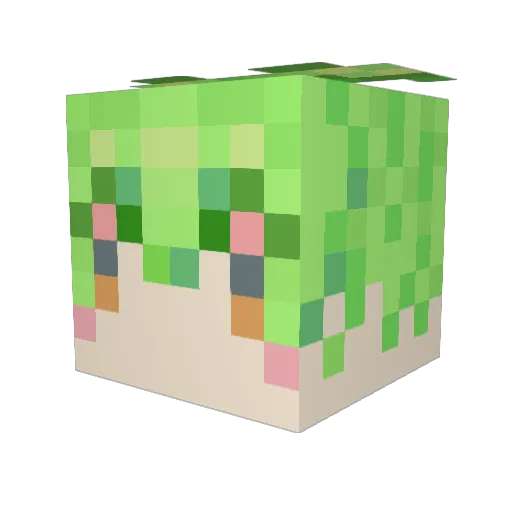 Itsuki_YBSR Minecraft avatar head, 3D render