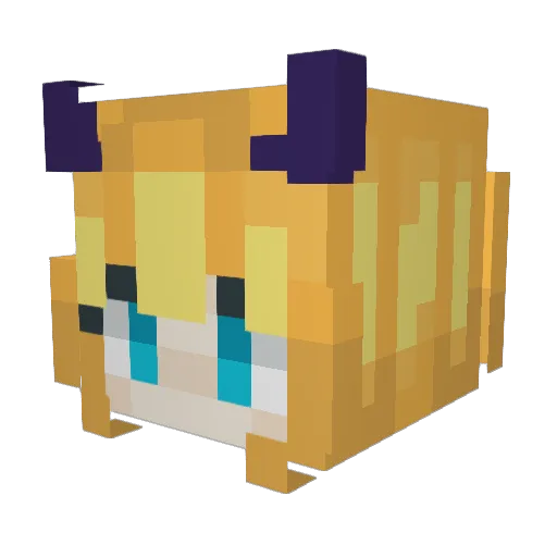 ItsuklI Minecraft avatar head, 3D render