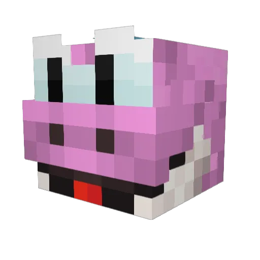 ItsyaboiRau Minecraft avatar head, 3D render