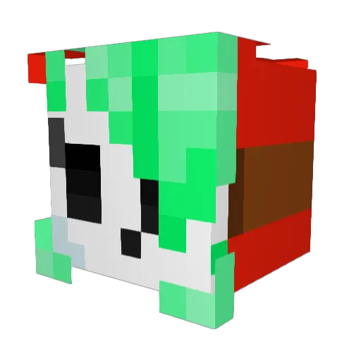 Itsybatsy Minecraft avatar head, 3D render