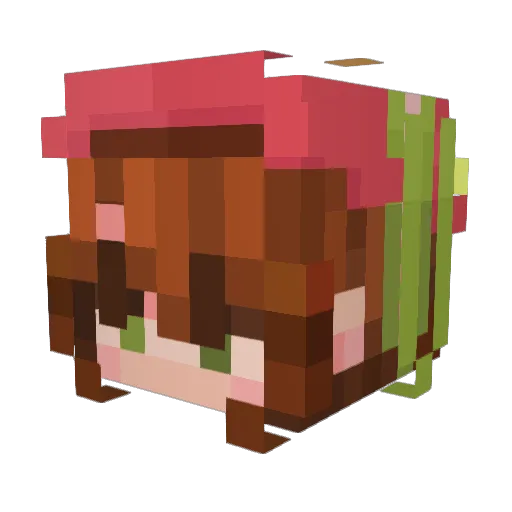 Itsyikes33 Minecraft avatar head, 3D render