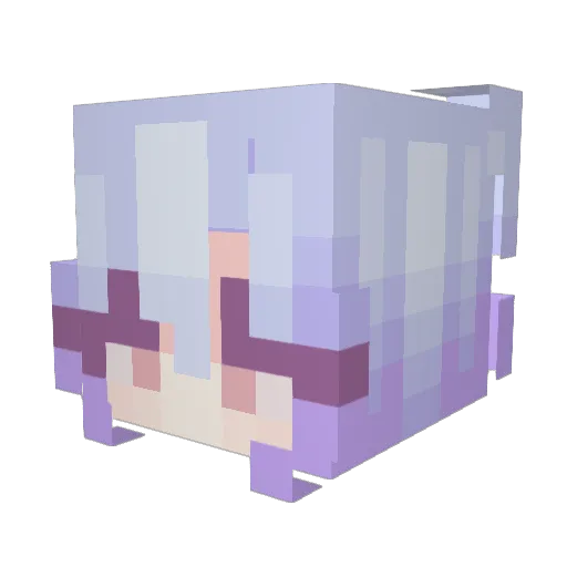 ItszDaSama Minecraft avatar head, 3D render
