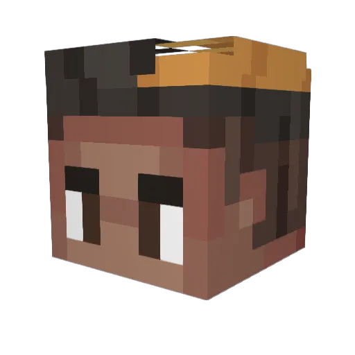 ItszFazerHD Minecraft avatar head, 3D render