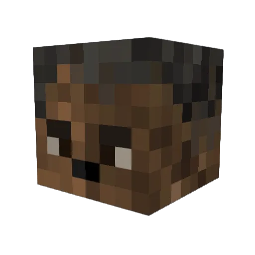 Itszapppp Minecraft avatar head, 3D render