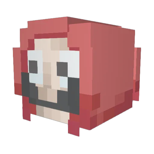 Ittle02 Minecraft avatar head, 3D render