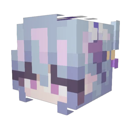 Ittorou Minecraft avatar head, 3D render