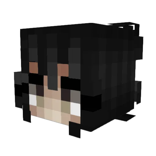 Ituhaa Minecraft avatar head, 3D render