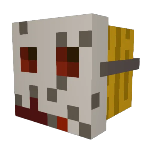 Itushtush Minecraft avatar head, 3D render