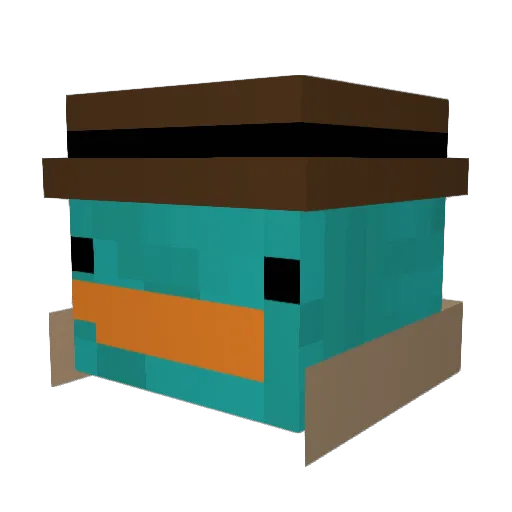 Ituzin Minecraft avatar head, 3D render