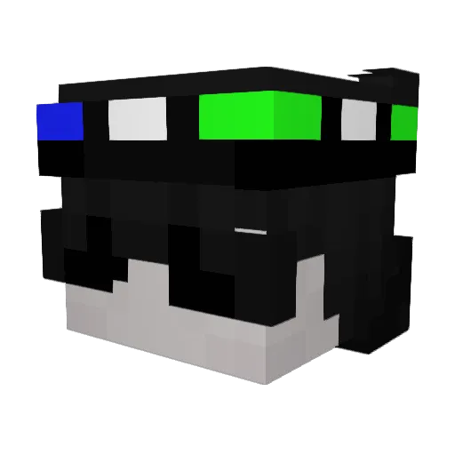 ItxDoom Minecraft avatar head, 3D render