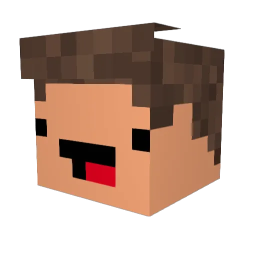ItxmmxI Minecraft avatar head, 3D render