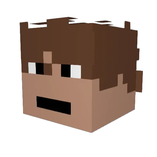 Ityahboijb Minecraft avatar head, 3D render