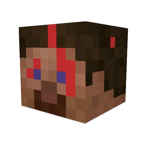ItzA7MAD_ Minecraft avatar head, 3D render