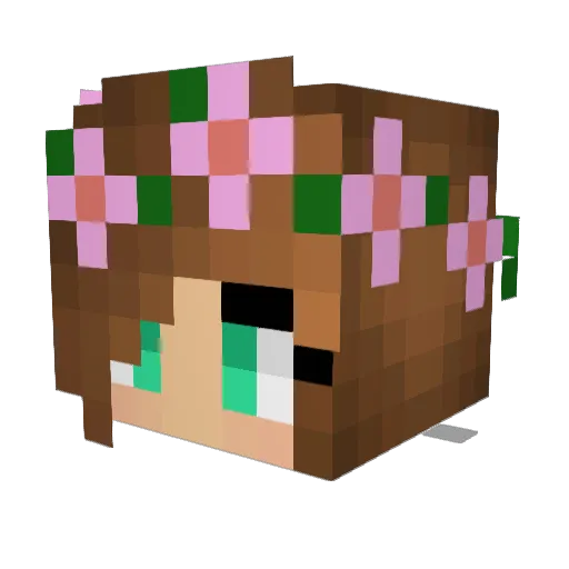 ItzAbbyTheCat Minecraft avatar head, 3D render