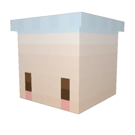 ItzAidwain Minecraft avatar head, 3D render