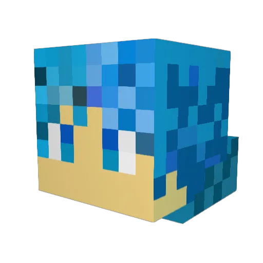 ItzAkari Minecraft avatar head, 3D render