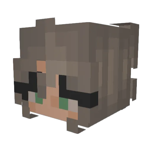 ItzAlixa Minecraft avatar head, 3D render