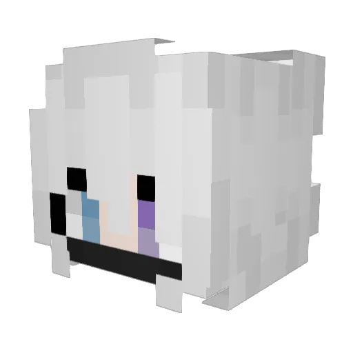 ItzAlkam_ Minecraft avatar head, 3D render